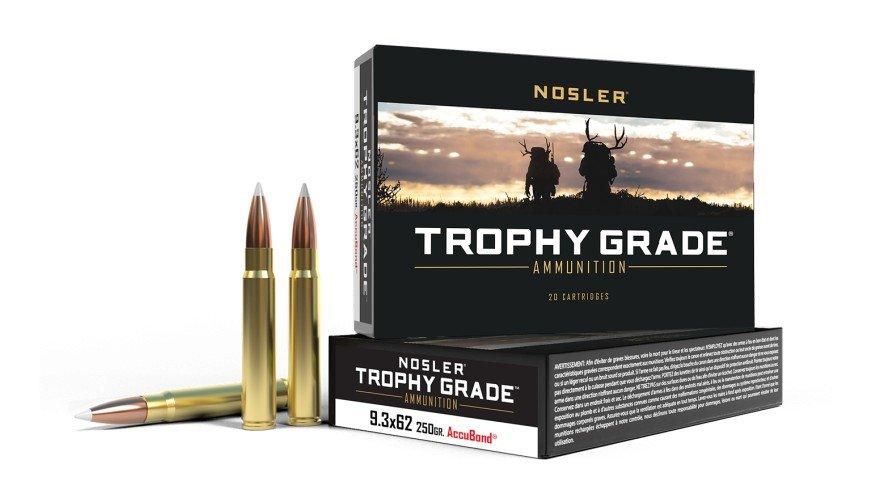 Nosler Accubond Trophy Grade Mauser 9.3x62 Rifle Ammunition 20 Round Box