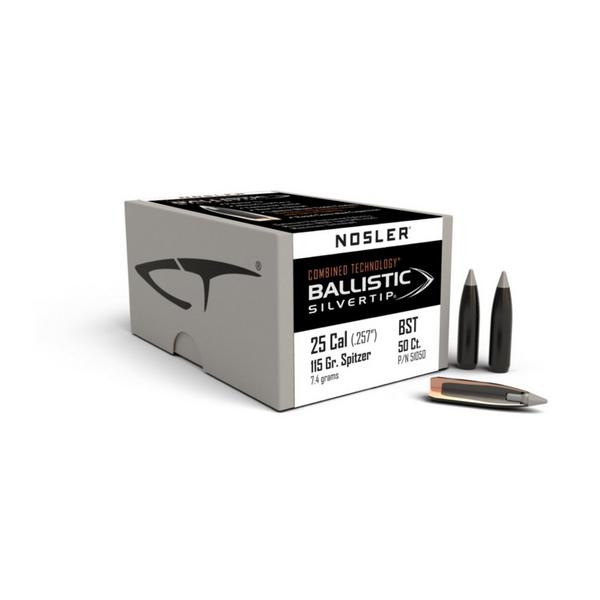 NOSLER Ballistic Silvertip 25 Caliber Rifle Bullets