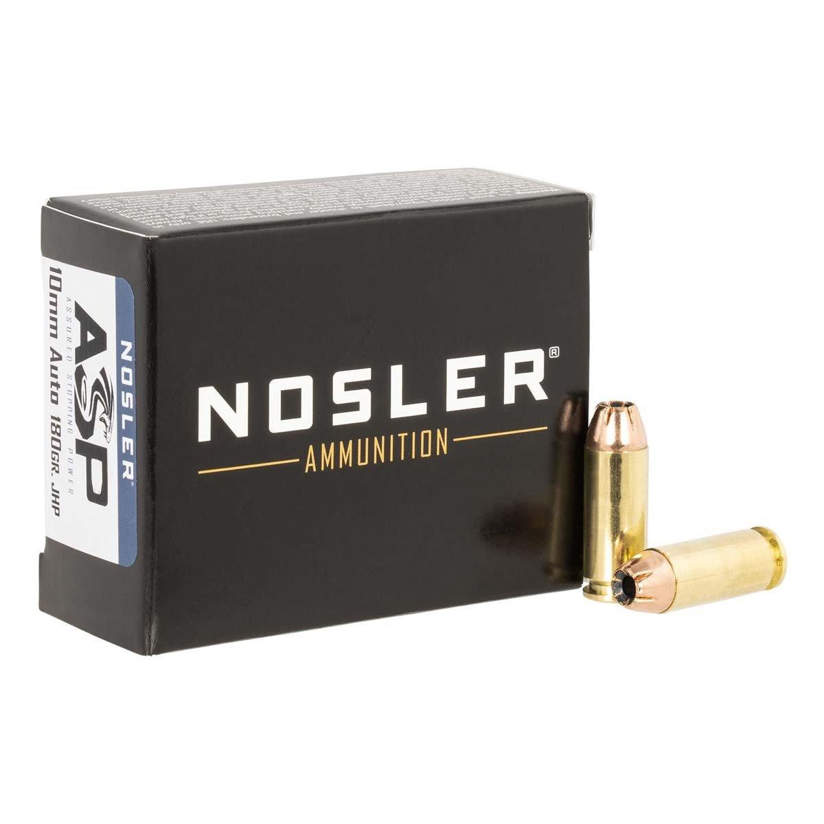 Nosler ASP Hollow Point 10mm Auto Handgun Ammunition 20 Round Box