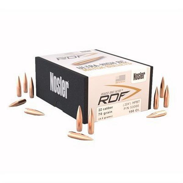 NOSLER HPBT RDF Match 22 Caliber Rifle Bullets