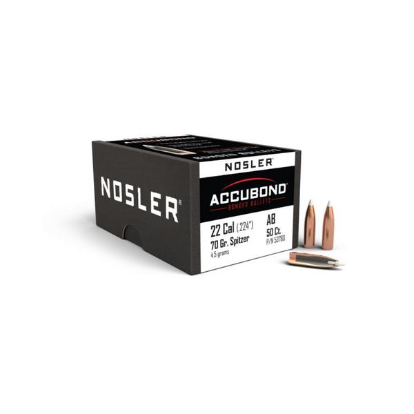 NOSLER AccuBond 22 Caliber Bullets