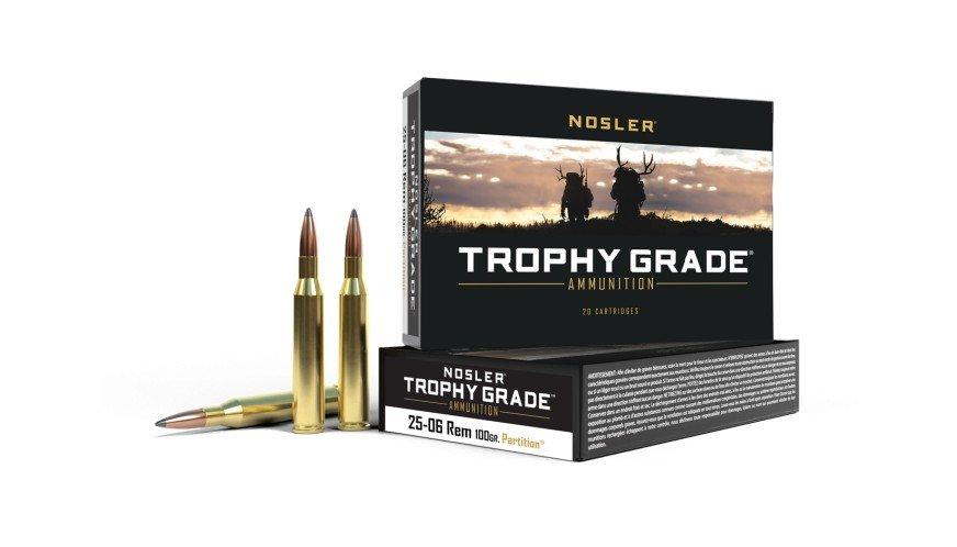 Nosler Partition Trophy Grade 25-06 Remington Rifle Ammunition 20 Round Box