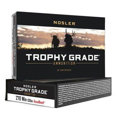 Nosler Accubond Trophy Grade 270 Winchester Rifle Ammunition 20 Round Box