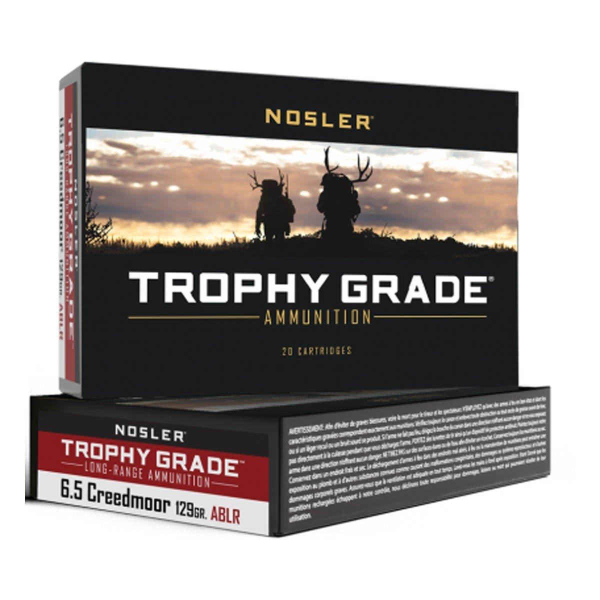 Nosler Accubond Long Range Trophy Grade 6.5 Creedmoor Rifle Ammunition 20 Round Box