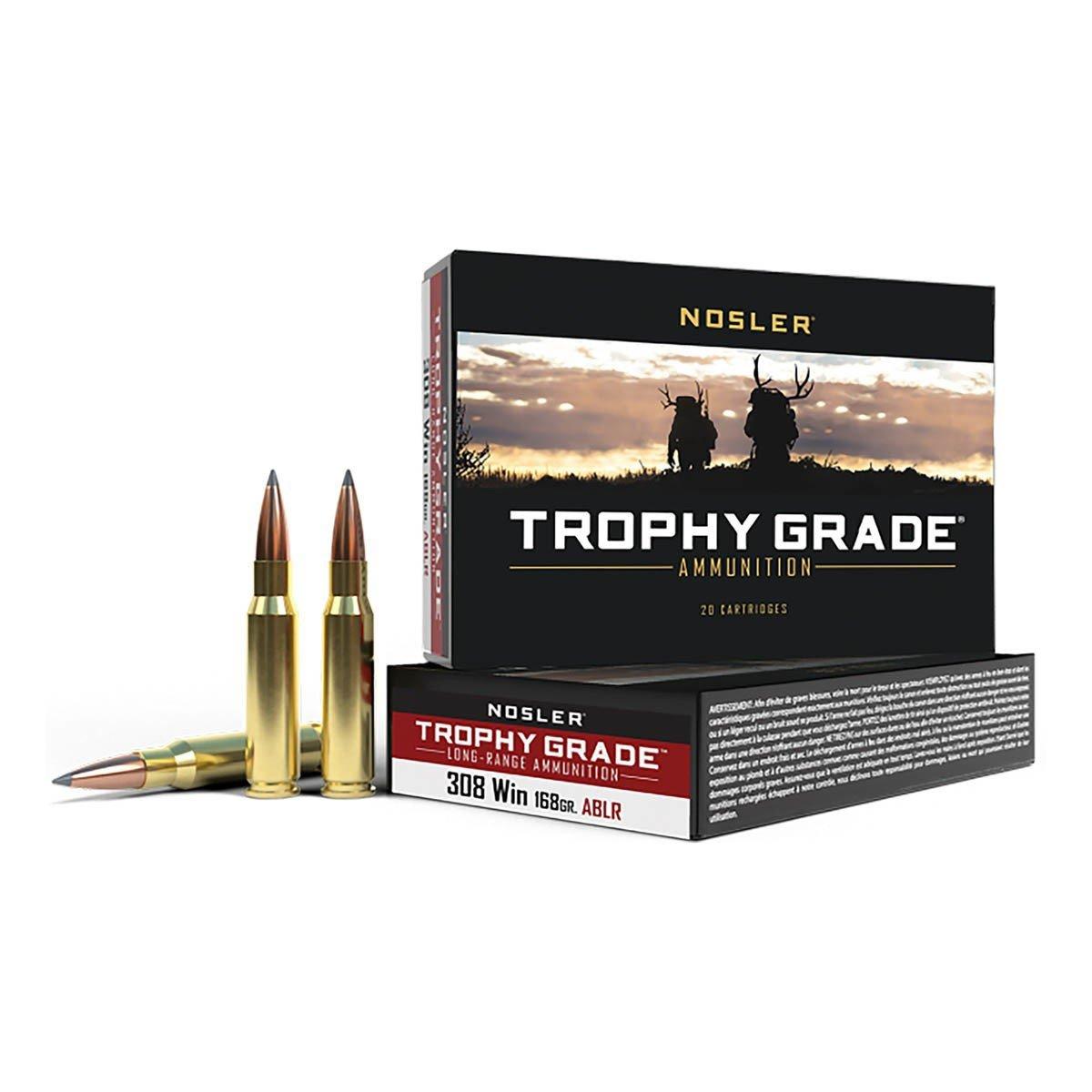 Nosler Accubond Long Range Trophy Grade 308 Winchester Rifle Ammunition 20 Round Box