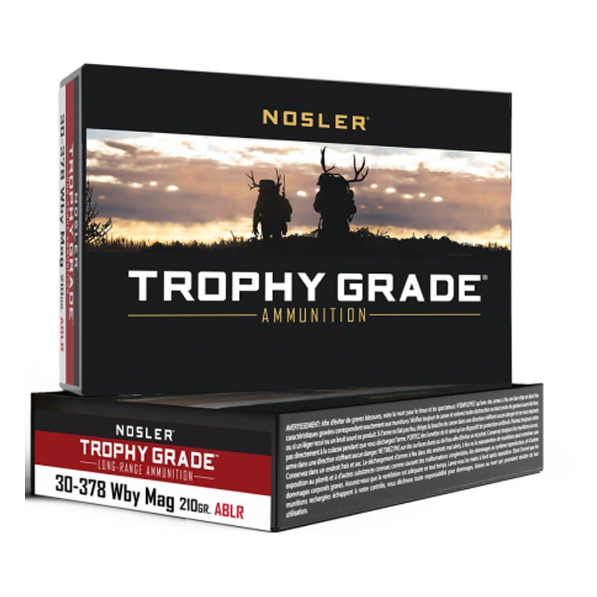 Nosler Accubond Long Range Trophy Grade 30-378 Weatherby Magnum Rifle Ammunition 20 Round Box