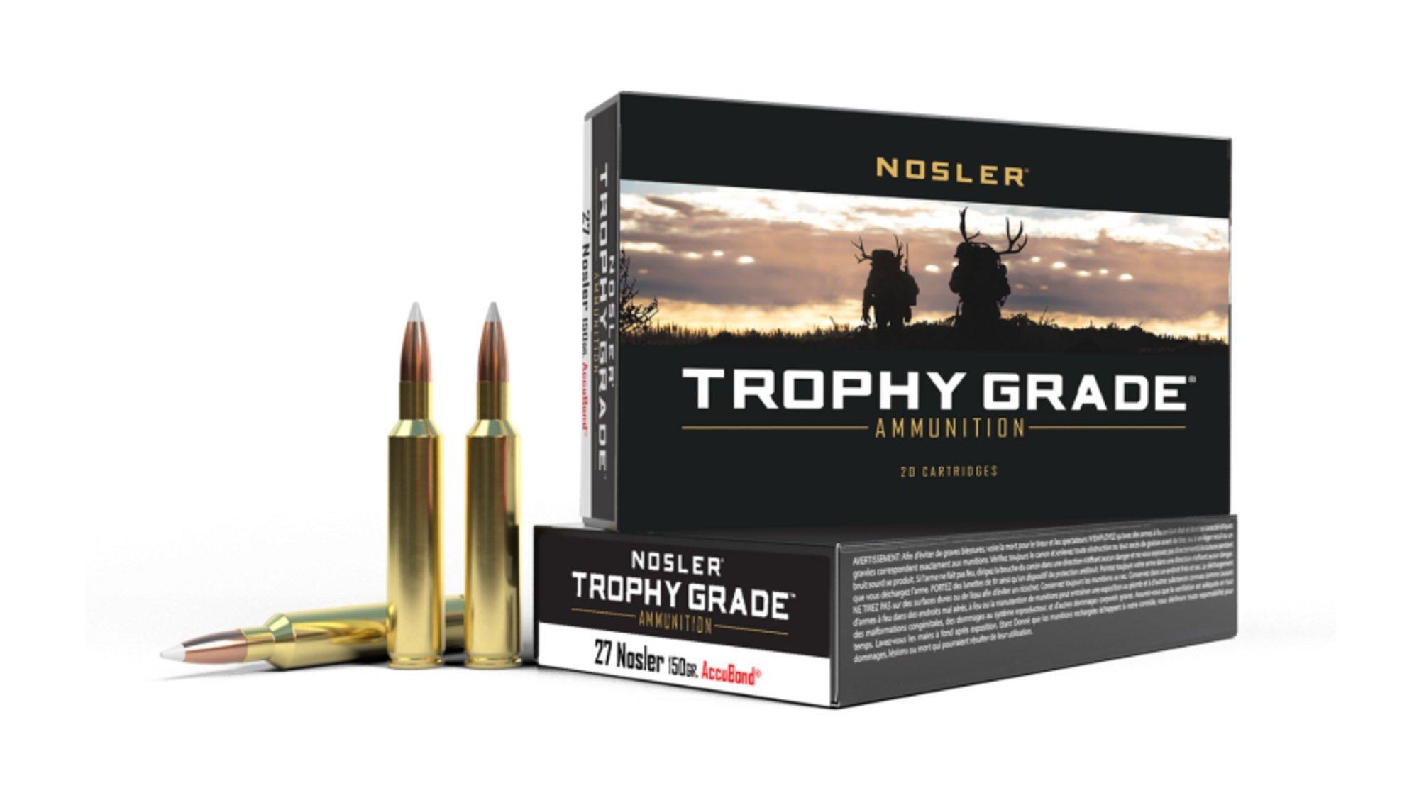 Nosler Accubond Trophy Grade 27 Nosler Rifle Ammunition 20 Round Box