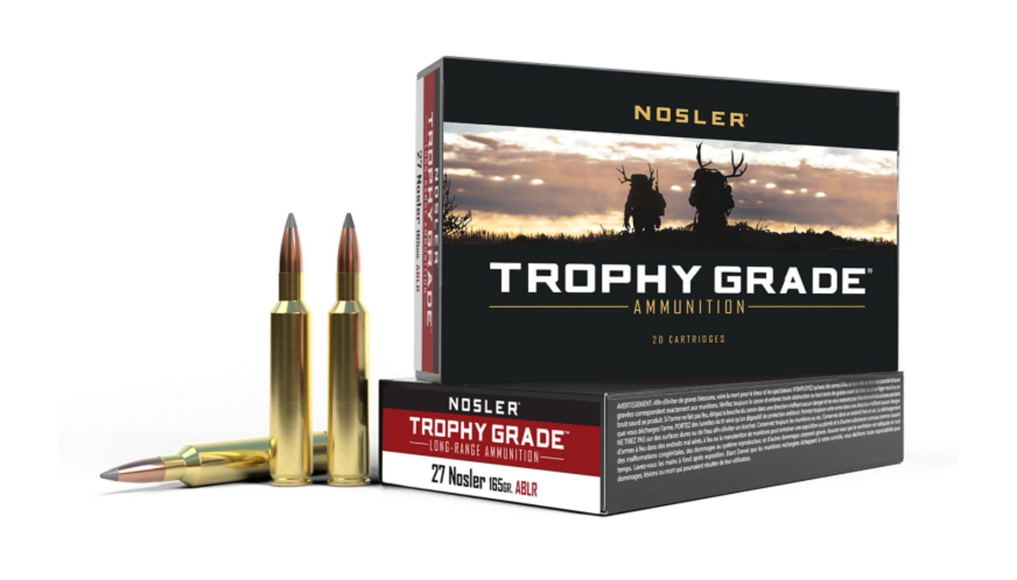 Nosler AccuBond Long Range Trophy Grade 27 Nosler Rifle Ammunition 20 Round Box