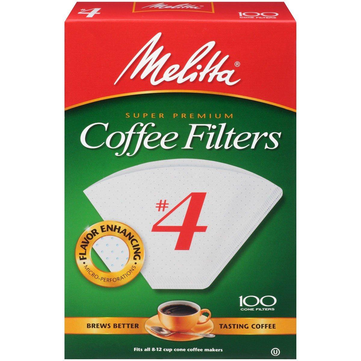 Melitta 100 Count White Cone Coffee Filters - Melitta