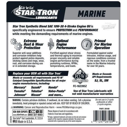 Star-Brite Super Premium Synthetic Blend 4 Stroke Oil 10W-30 - Primary Image