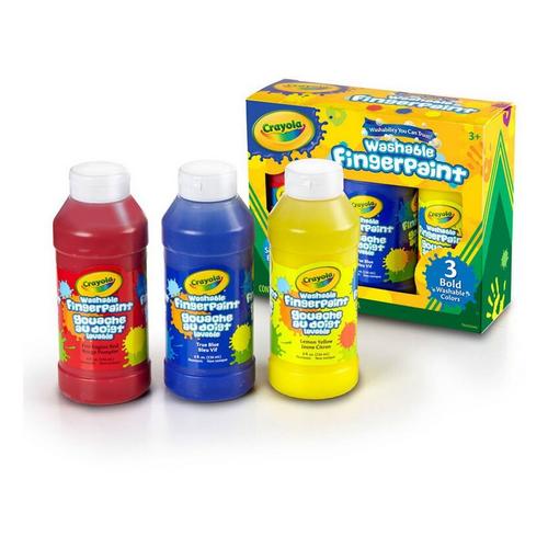 Crayola Washable Bold Fingerprint Primary Colors 3ct - Primary Image