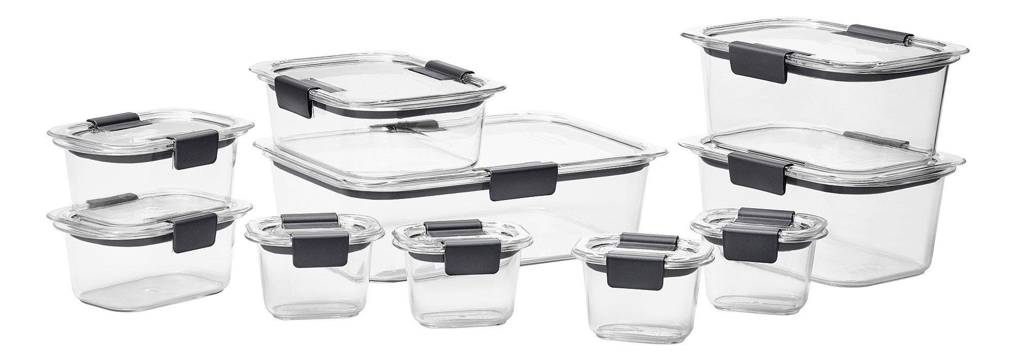 Rubbermaid Brilliance 20-Piece Leak-Proof Clear Food Storage Container Set - Rubbermaid