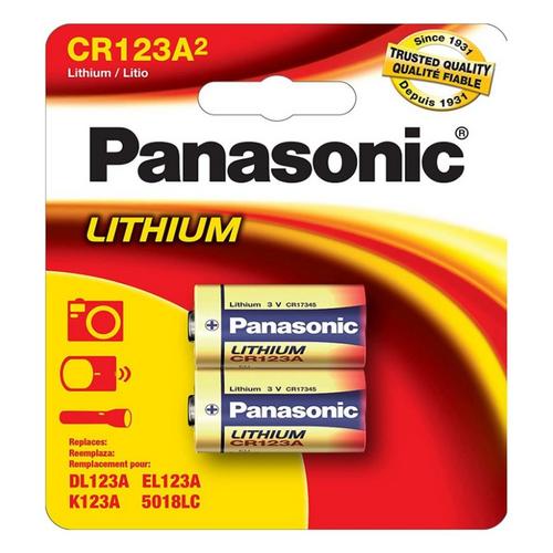 Panasonic Photo Power CR123 Lithium Batteries 2PK - Primary Image