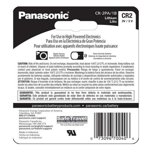 Panasonic CR2 3.0 Lithium Battery - Primary Image