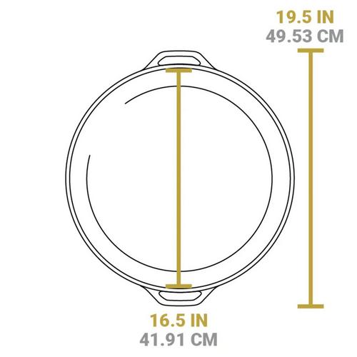 Lodge 17 Inch Seasoned Cast Iron Dual Handle Pan - Primary Image