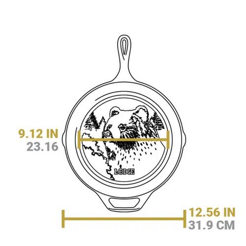 Lodge Wildlife Series 12" Cast Iron Bear Skillet - Primary Image