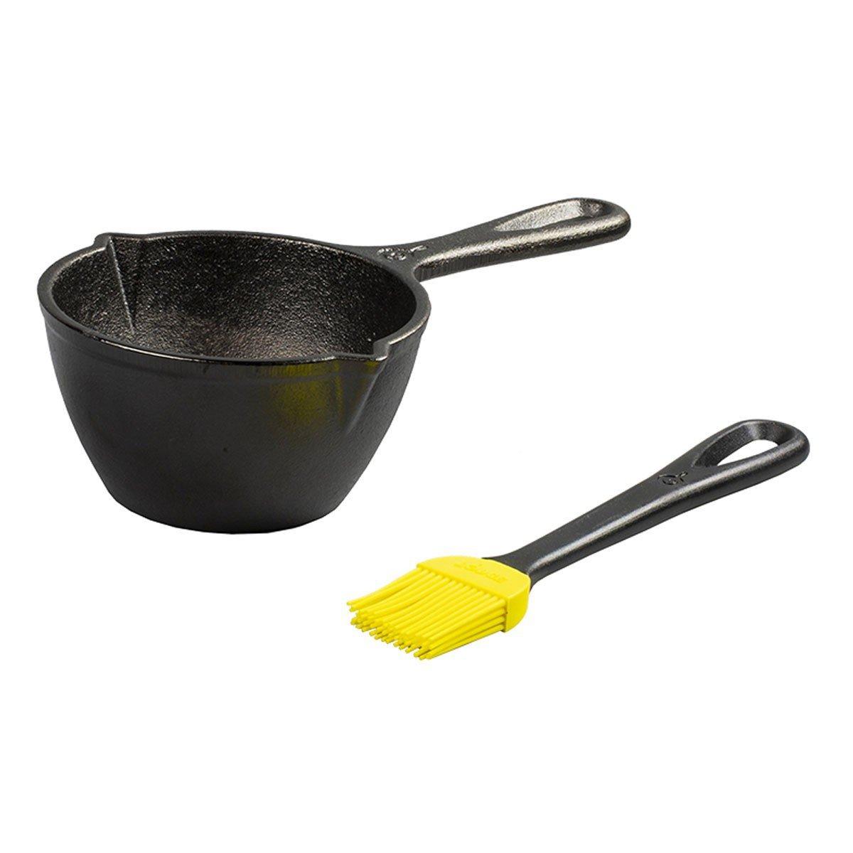 Lodge Cast Iron Melting Pot and Silicone Brush Kit - Lodge Manufacturing Co