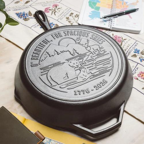 Lodge 12" America's 250th Anniversary Spacious Skies Seasoned Cast Iron Skillet - Primary Image
