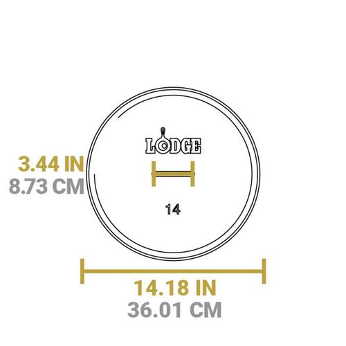 Lodge 14 Inch 10 Quart Cast Iron Deep Camp Dutch Oven - Primary Image