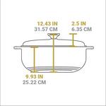 Lodge 7 Quart Oval Red Enamel Cast Iron Dutch Oven - Thumbnail 4 of 6