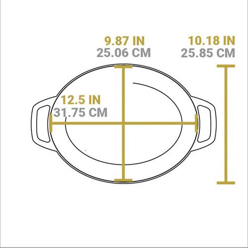 Lodge 7 Quart Oval Red Enamel Cast Iron Dutch Oven - Primary Image