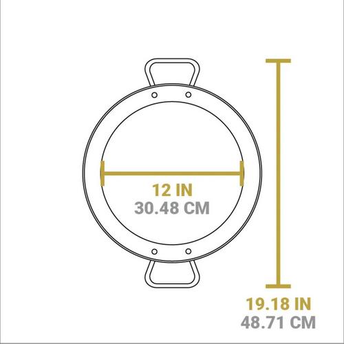 Lodge 15 Inch Seasoned Carbon Steel Dual Handle Pan - Primary Image