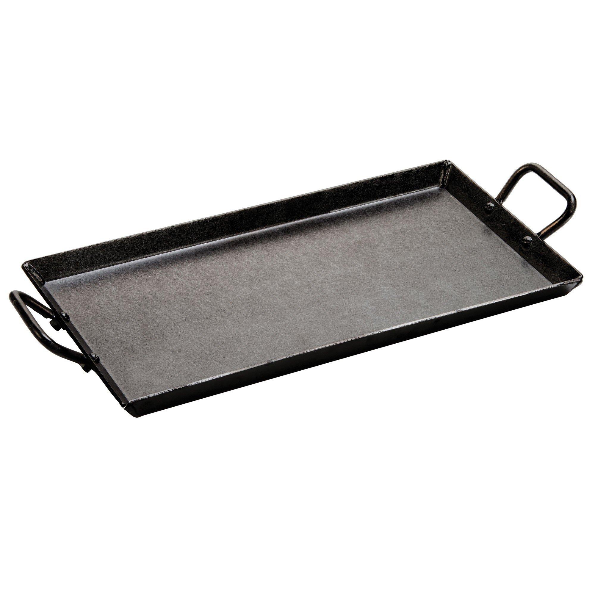Lodge 18 x 10 Inch Seasoned Carbon Steel Griddle - Lodge Manufacturing Co