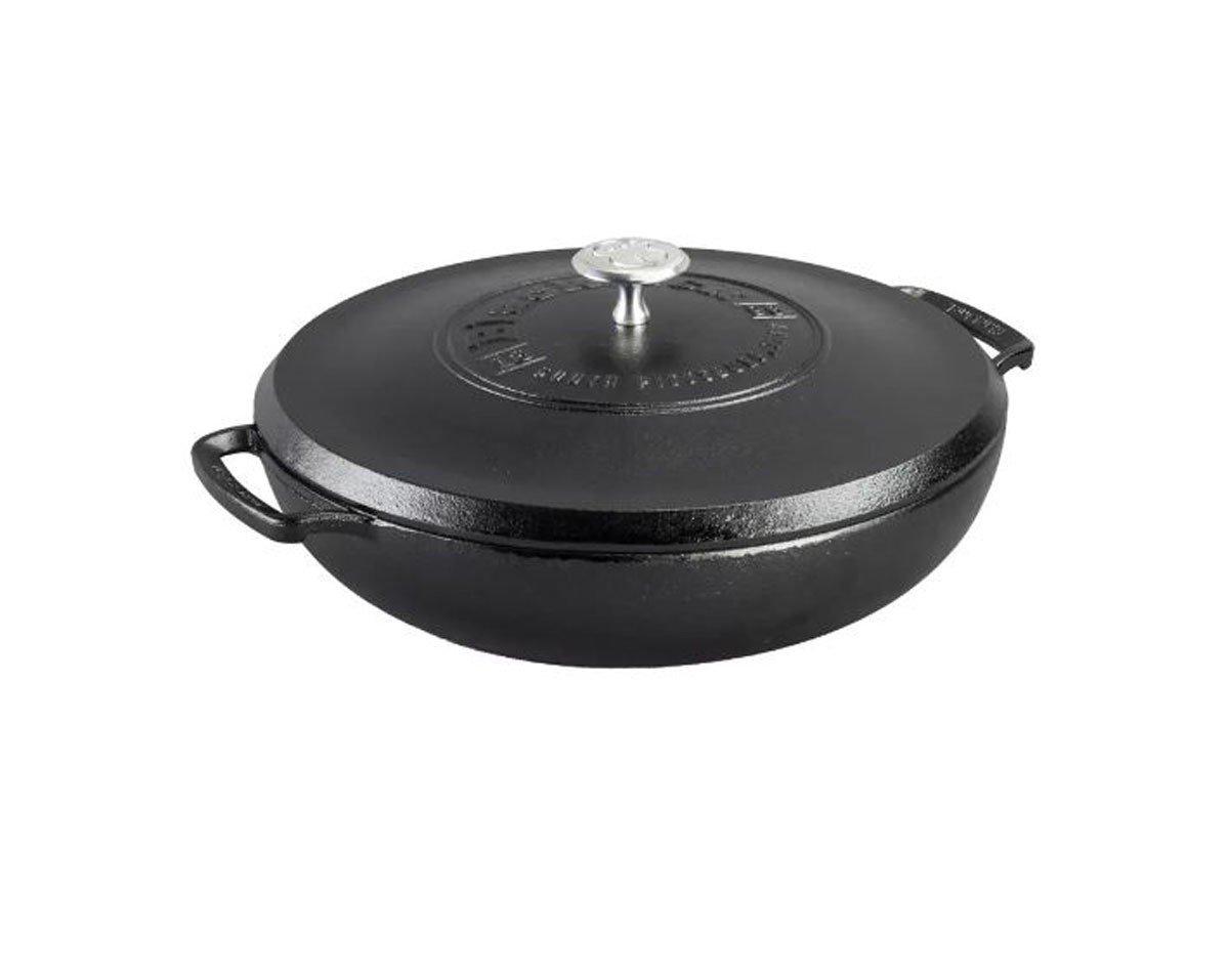 Lodge 4 Quart Blacklock Triple Seasoned Cast Iron Braiser with Lid - Lodge Manufacturing Co