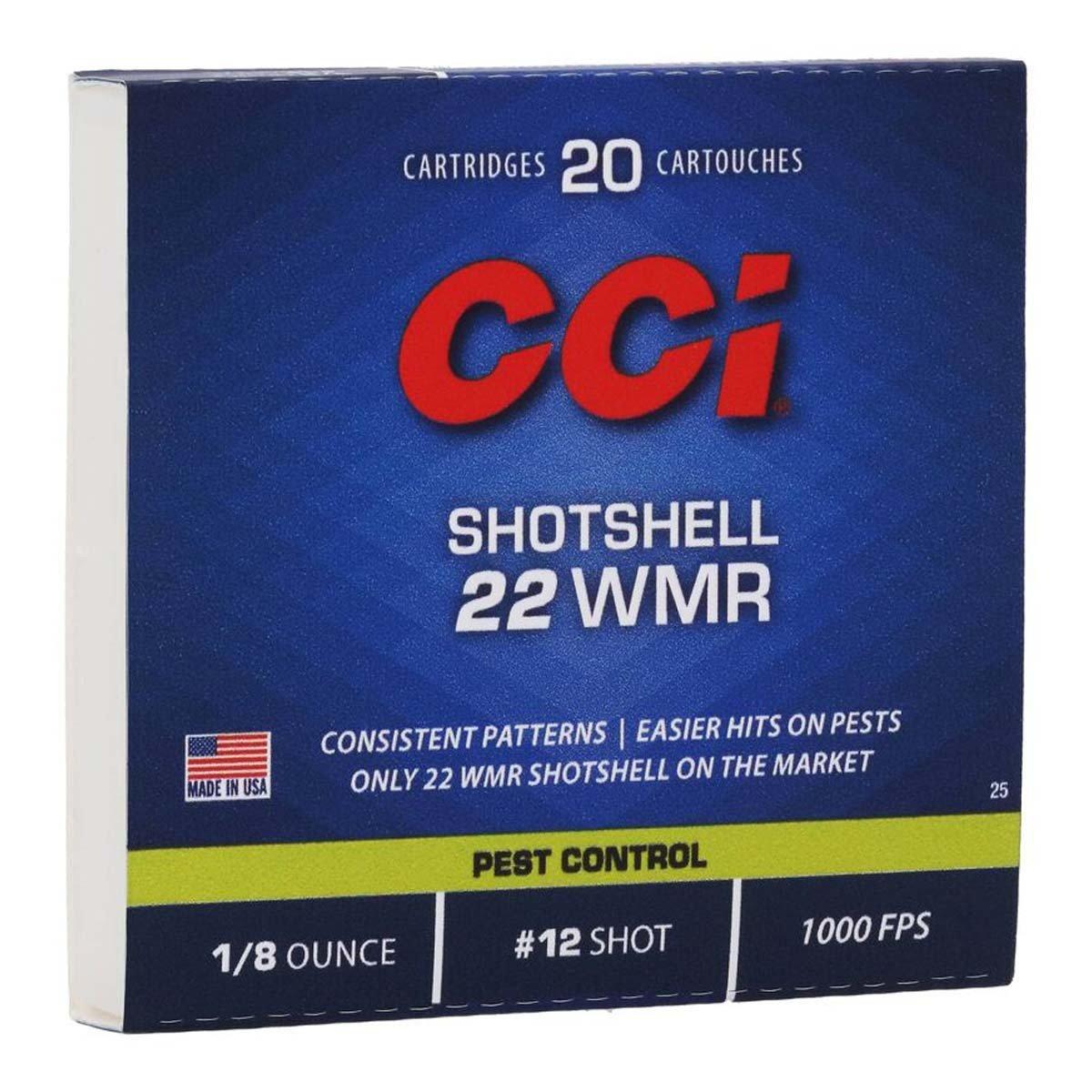 CCI Pest Control 22 Winchester Magnum Rimfire (WMR) Rimfire Ammunition 20 Round Box