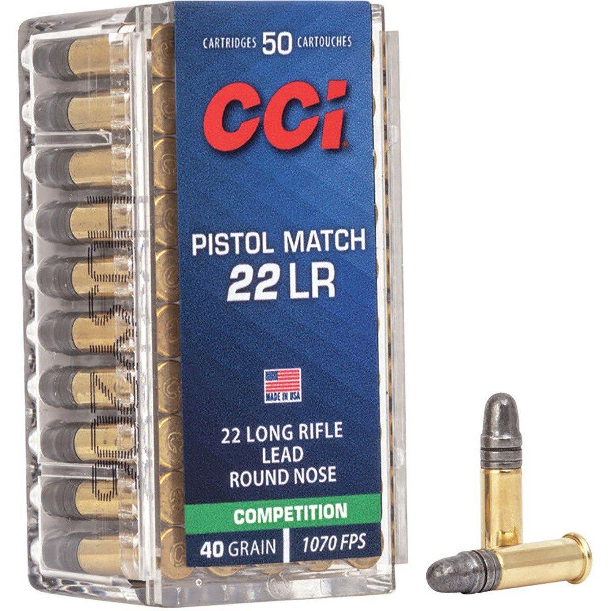 CCI Pistol Match Competition 22 Long Rifle Rimfire Ammunition 50 Round Box