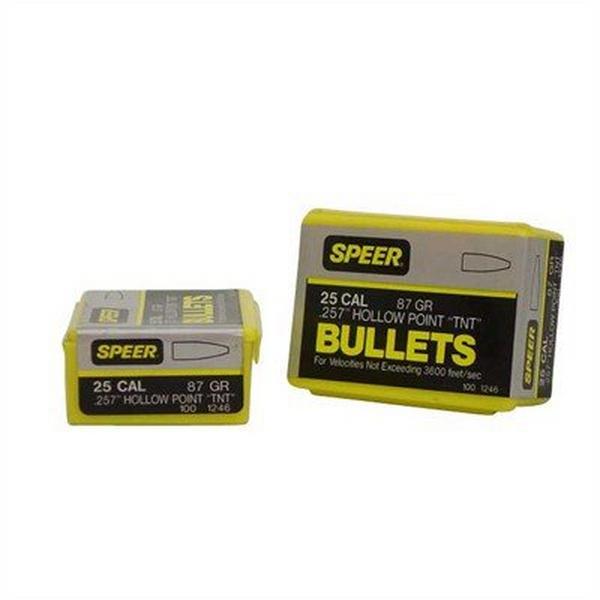 SPEER TNT 25 Caliber JHP Rifle Bullets