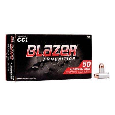 Blazer Ammunition Blazer FMJ Aluminum Case 380 ACP Handgun Ammunition 50 Round Box