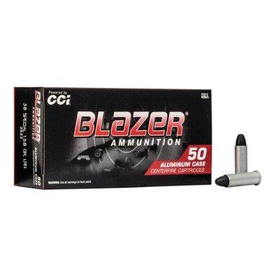 Blazer Ammunition Blazer Aluminum Lead Round Nose 38 Special Handgun Ammunition 50 Round Box