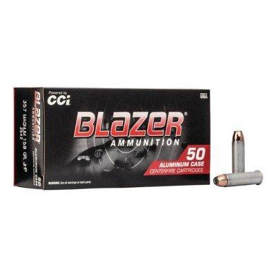 Blazer Ammunition Blazer JHP Aluminum Case 357 Magnum Handgun Ammunition 50 Round Box