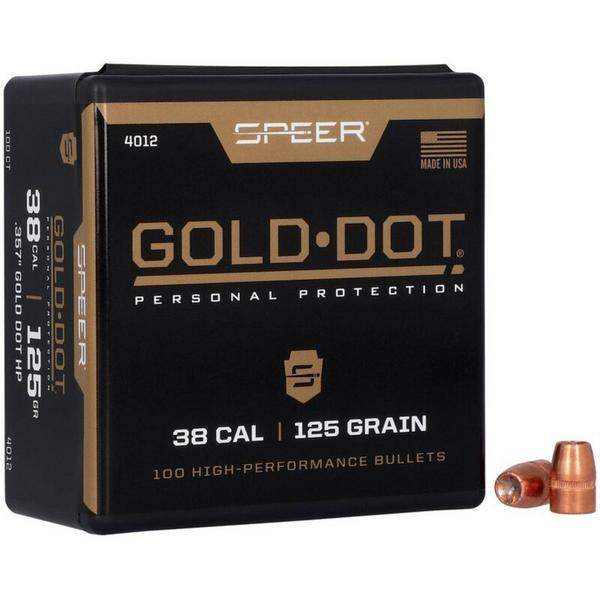 SPEER Gold Dot 38 Caliber Pistol Bullets