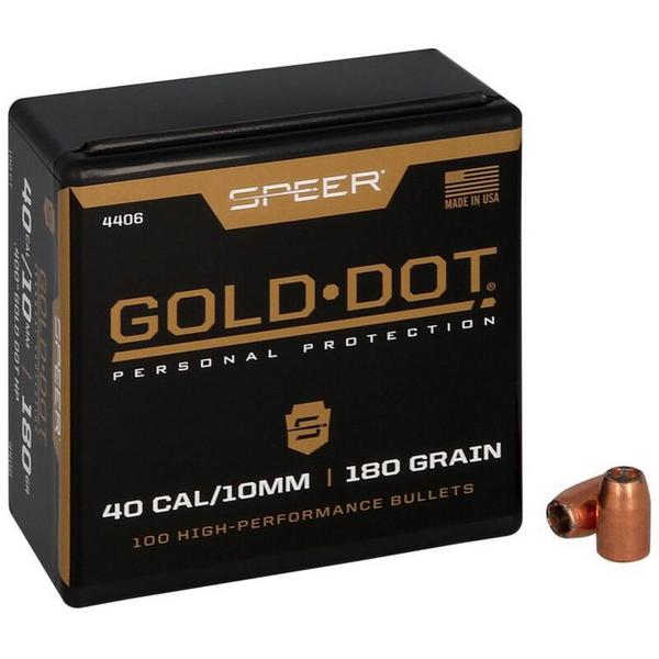 SPEER Gold Dot 40 Caliber Pistol Bullets