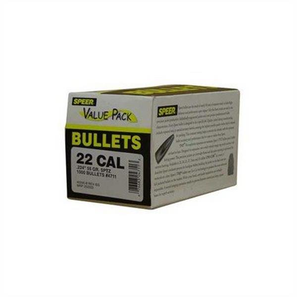 SPEER Varmint Soft Point 22 Caliber Rifle Bullet Value Pack