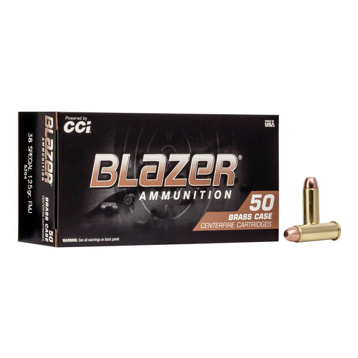 Blazer Ammunition Blazer Brass FMJ 38 Special Handgun Ammunition 50 Round Box