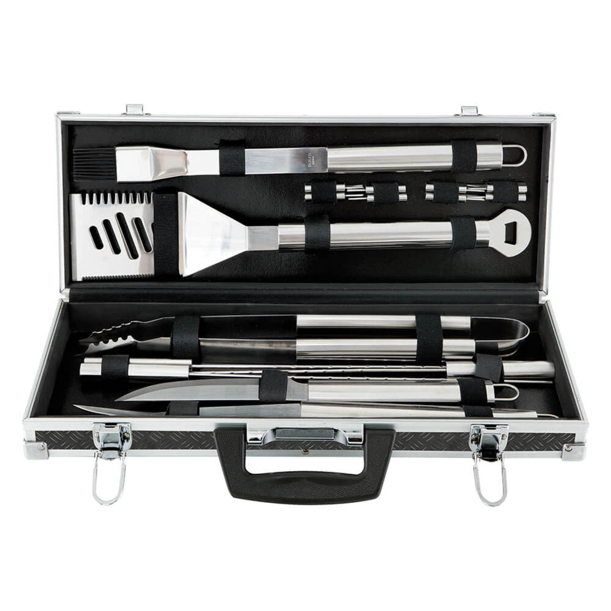 Mr. Bar-B-Q 18-Piece Barbeque Tool Set with Aluminum Case - Mr. Bar-B-Q