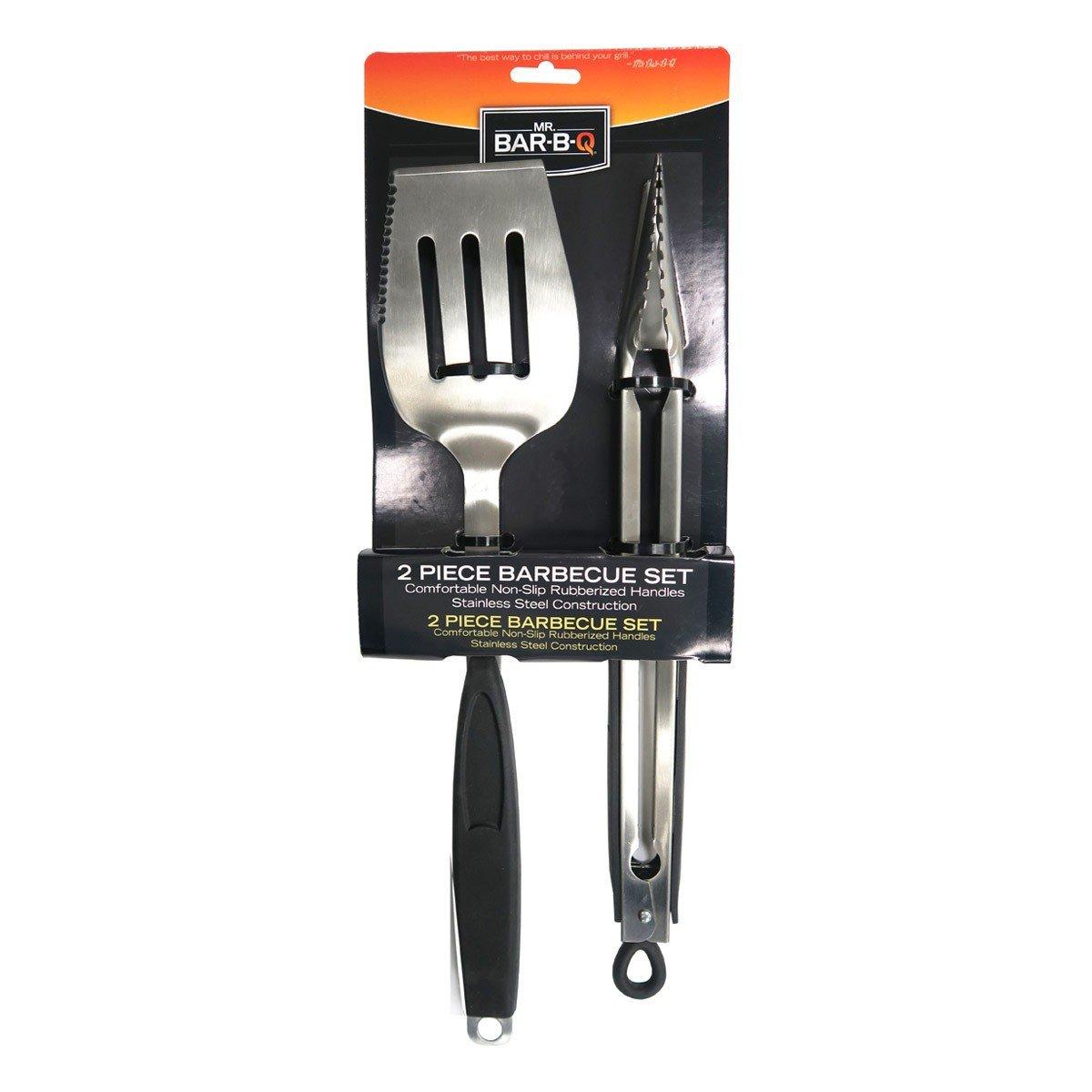 Mr. Bar-B-Q 2 Piece Barbecue Tool Set - Spatula and Tongs - Mr. Bar-B-Q