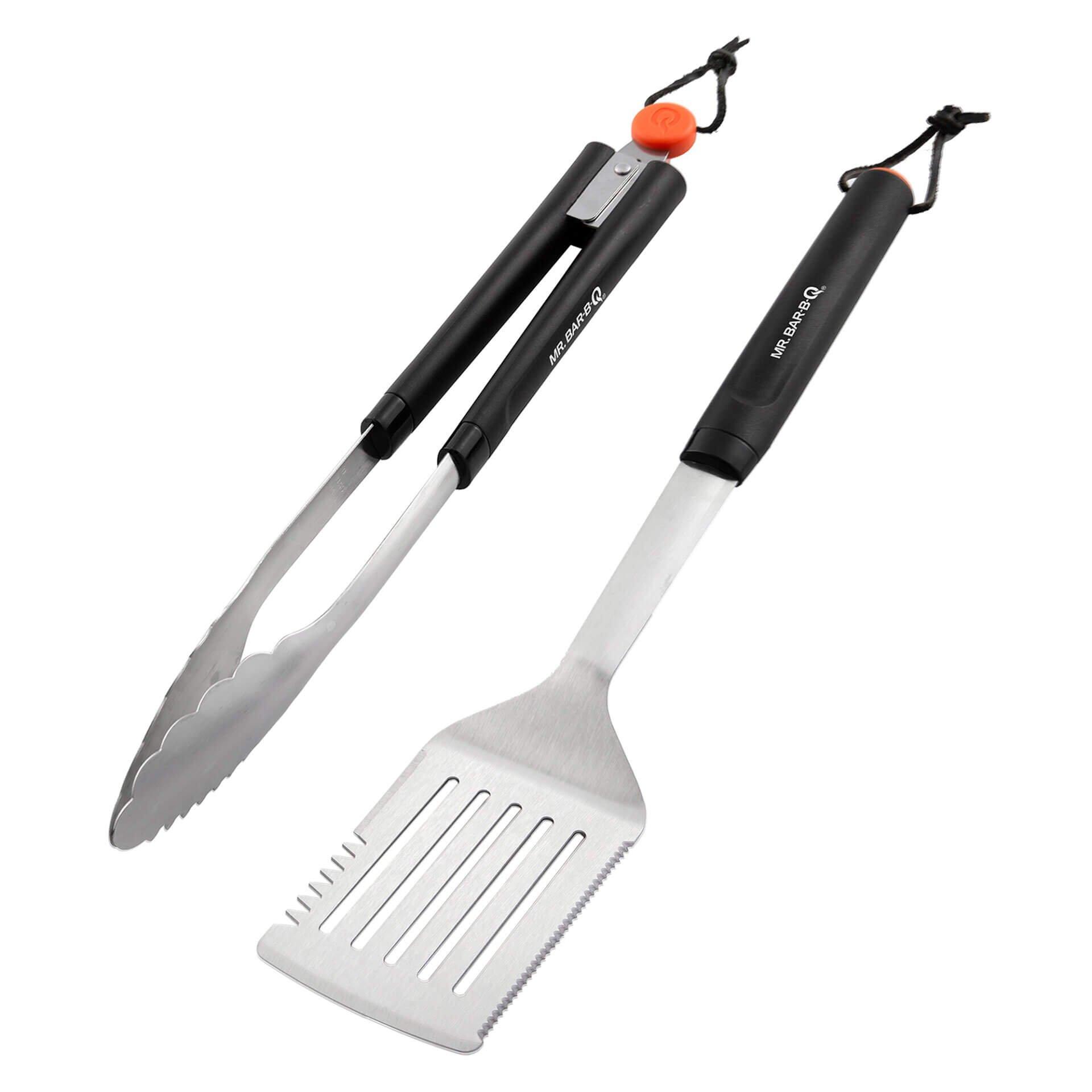 Mr. Bar-B-Q Spatula & Tongs 2 Piece Nested Tool Set - Mr. Bar-B-Q