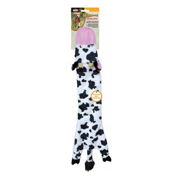 SPOT Skinneeez Crinkler Cow Dog Toy