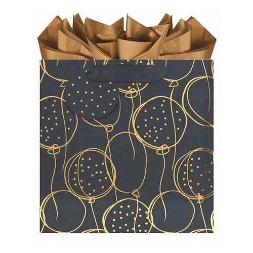The Gift Wrap Company Golden Contour Medium Square Gift Bag - Primary Image