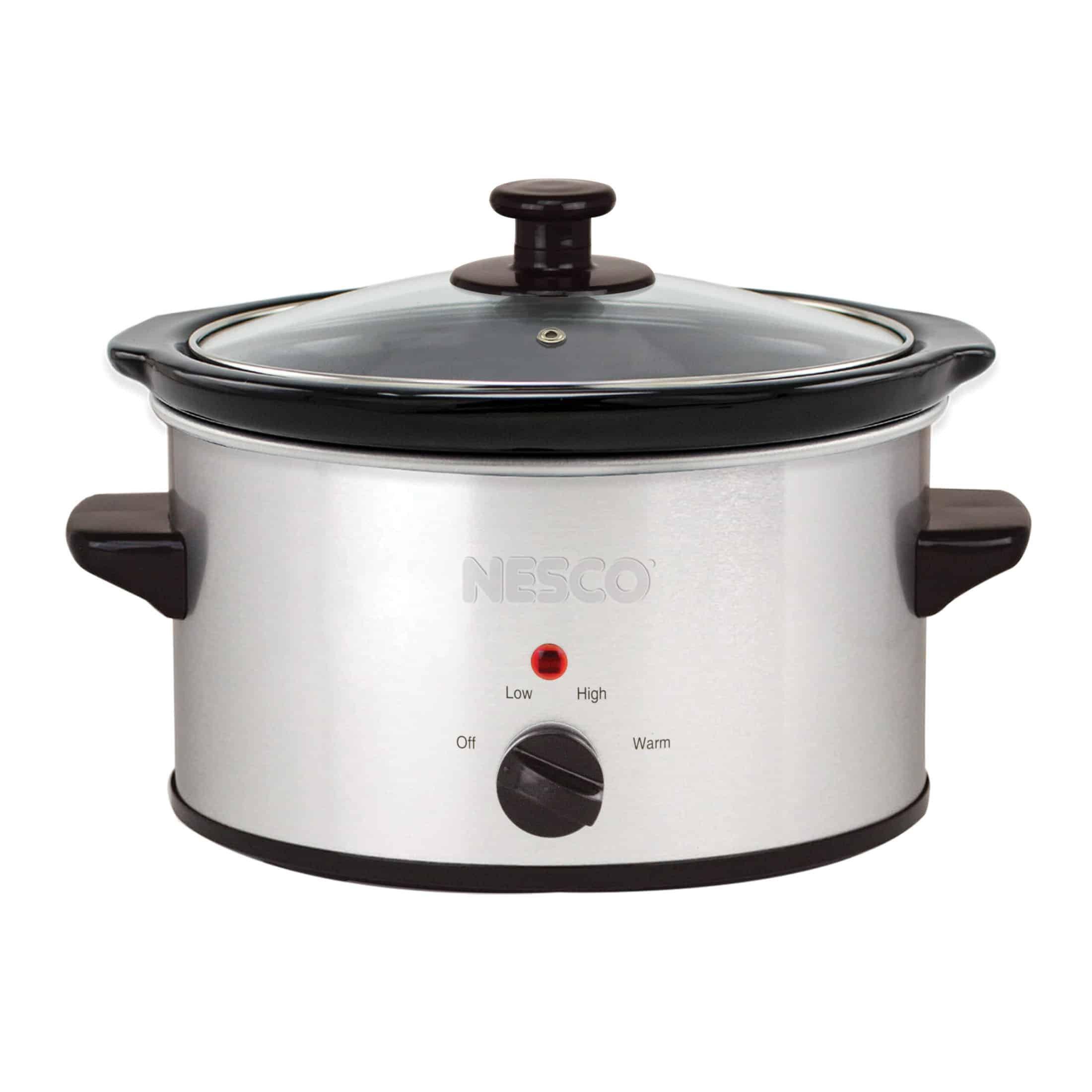 NESCO 1.5 Quart Stainless Steel Slow Cooker - NESCO