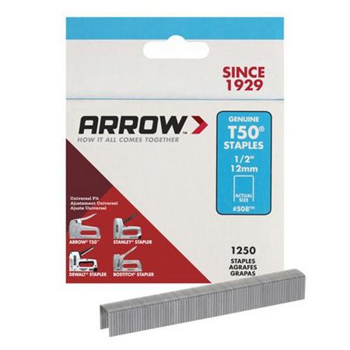 Arrow 1/2 in T50 Staples - 1250 Count - Primary Image