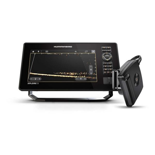 HUMMINBIRD XPLORE 9 MSI+ Fish Finder and MEGA Live 2 Transducer Forward-Facing Sonar Bundle