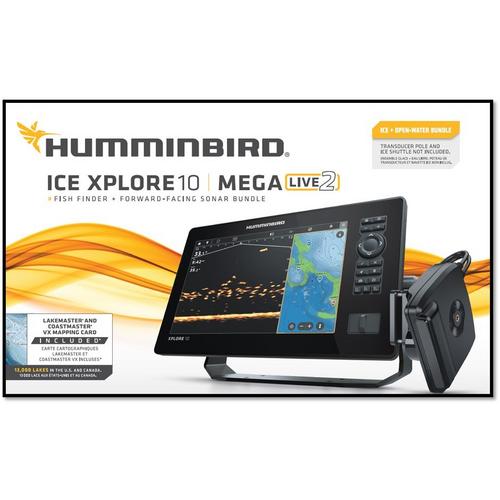 Humminbird XPLORE 10 MSI+ Fish Finder and MEGA Live 2 Transducer Forward-Facing Sonar Bundle - Primary Image