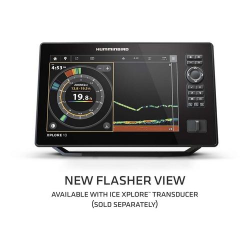Humminbird XPLORE 10 MSI+ Fish Finder and MEGA Live 2 Transducer Forward-Facing Sonar Bundle - Primary Image
