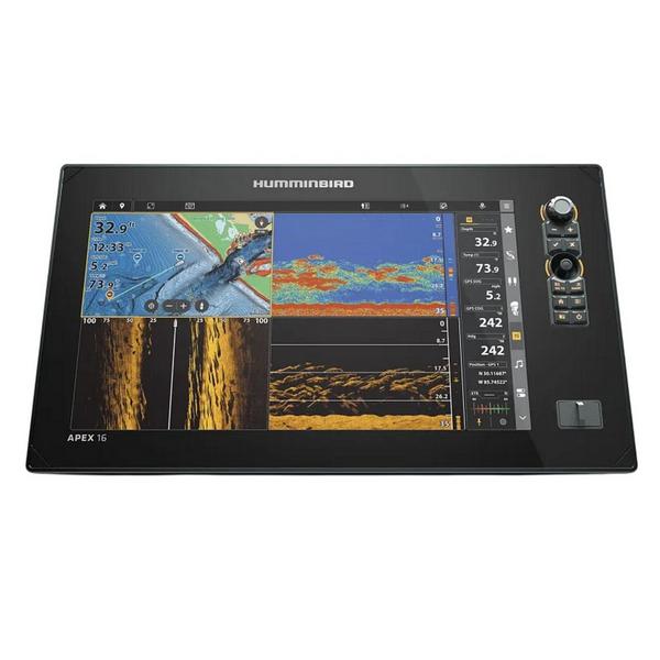 Humminbird Apex 16 MSI+ Chartplotter with LakeMaster/CoastMaster Map Card and Transducer