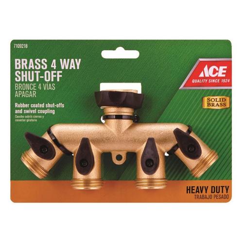 Ace Brass Threaded Female/Male Garden Hose Manifold - Primary Image